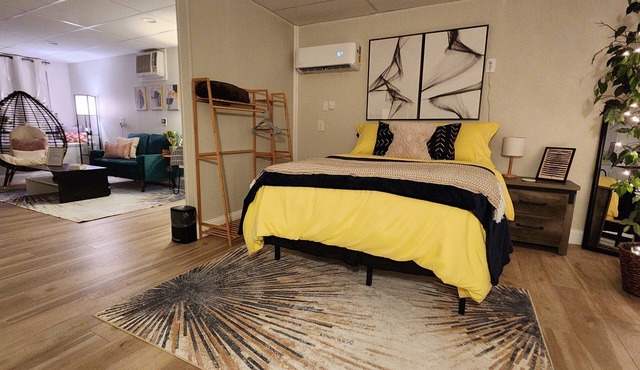 Exceptionally clean, safe, private side by side duplex 3 minutes to stadium