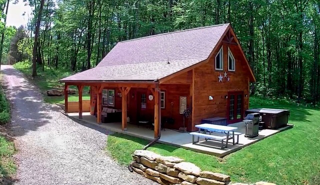 Exceptionally Private Rustic Luxury Cabin adjacent to 16,000 acres of Gamelands