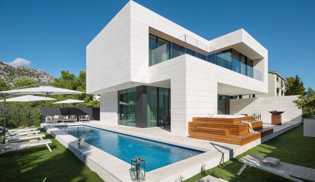 Exclusive Villa Calma I & II - heated pool&spa sea view, quiet area, family