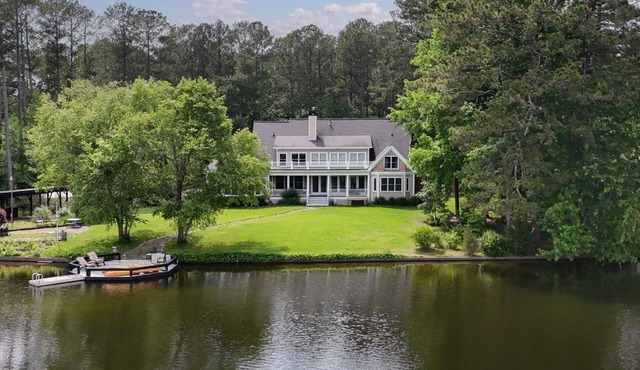 Executive Lakefront Home being offered for rent while on the market for sale.