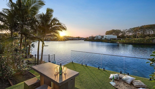 Executive modern waterfront house