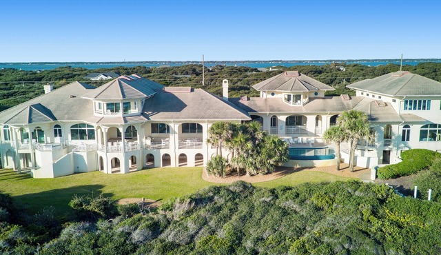 Expansive 10 BR Oceanfront Estate with Infinity Pool, Theater & Grand Spaces