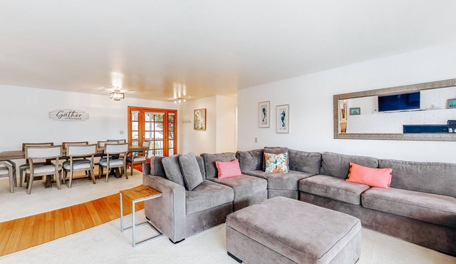 Expansive bayfront, family-friendly home with direct Holmes Harbor access