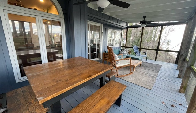 Expansive Chesapeake Bay Views are amazing at this peaceful bluff-side cottage.