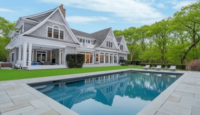 Expansive Sag Harbor Estate, Private Grounds with Stunning Pool & Hot Tub,...
