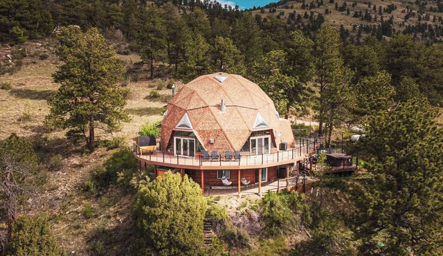 Expansive Views! 4500SqFt Mountain Dome Near Denver w/Sauna, Hot Tub, Huge Deck