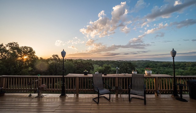 Experience a sunrise you never forget from the deck at the House on Cox Hill