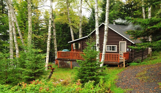 Experience Log Cabin Living on the Shores of Rangeley Lake
