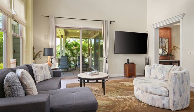Experience luxury at Mauna Lani's Palm Leaf condo, a spacious 2BR retreat in Kamuela.