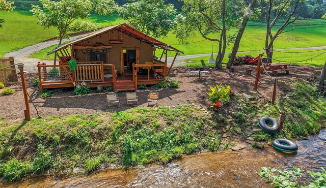 Experience nature, right by Hillsville, Va. a few ft from a stocked creek.