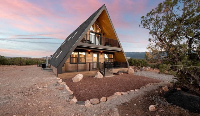 Experience Pure Glamping on this A-frame Placed in the Middle of the Desert in Wayne County, Utah