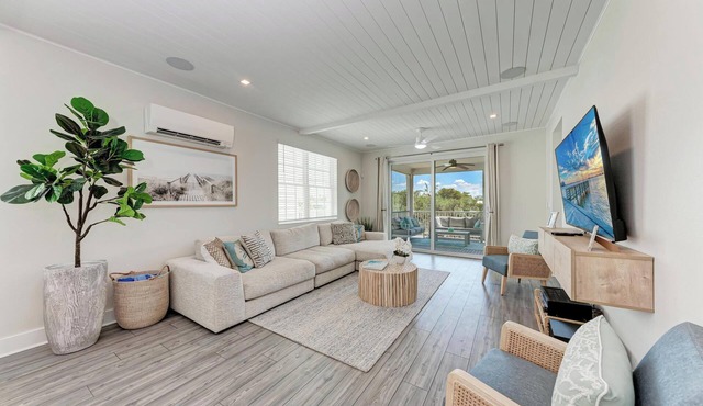 Experience the charm of the Sweet & Salty Beach House, Pool | Boat Dock