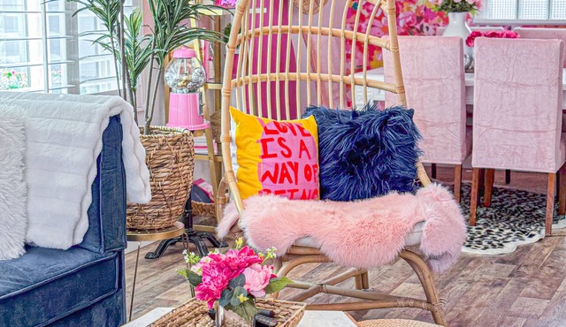 Experience the unique charm centrally located at PINK BLOOM COTTAGE!n