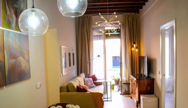 Exterior, balconies, terrace, 2 bathrooms, wifi, next to subway and train.
