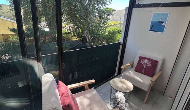 Fabulous 2-room apartment - avenue de la Méditerranée -clim- wifi- parking space