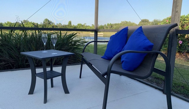 Fabulous lake view 5 bed Villa south facing pool/spa 15 min from Disney & Wifi