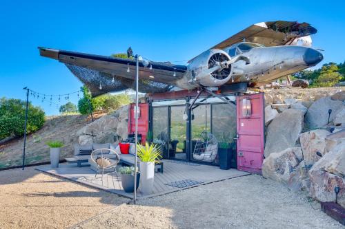 Fallbrook Airplane Home with Fire Pit and Mtn Views!