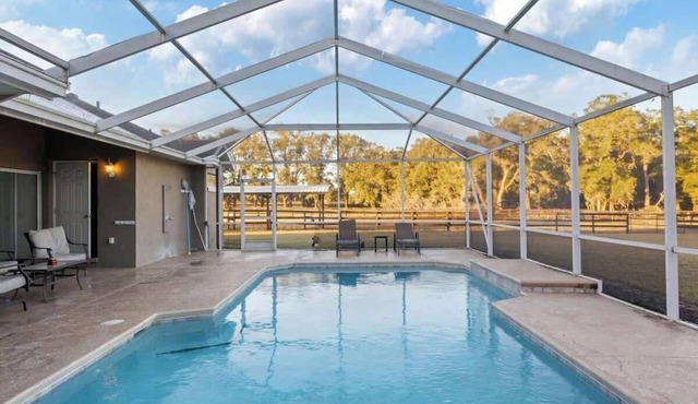 Family 5BR Ocala Farm Home With Heated Pool, 6Min To WEC