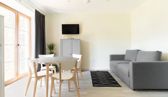 Family apartment with private garden and views of the main garden.