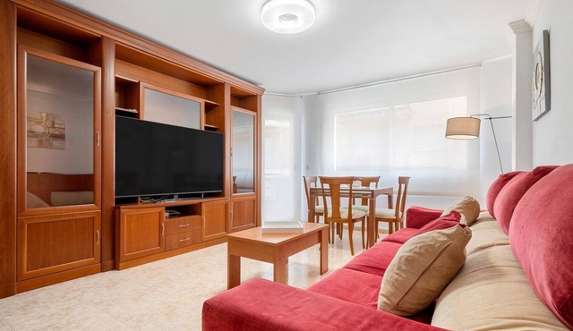 Family apartment 400m from beach and train