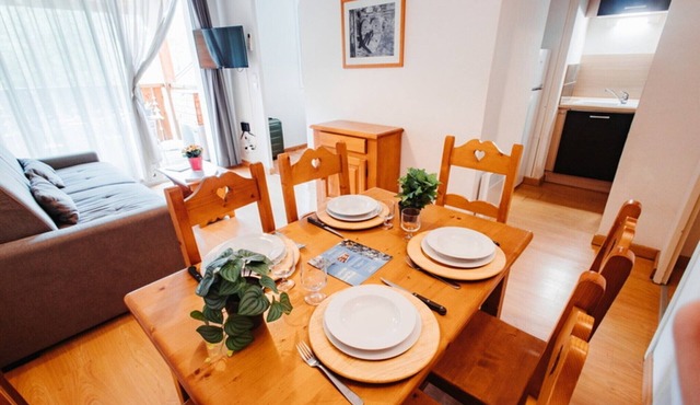 Family apartment in Ax-les-Thermes with balcony
