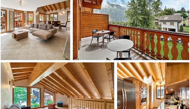 Family apartment for 6 to 8 on Mont Banc express t