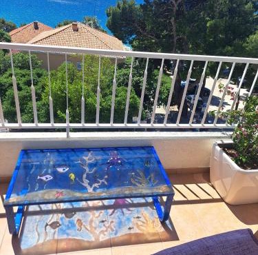 Family Apartment Green with a sea view and a free parking