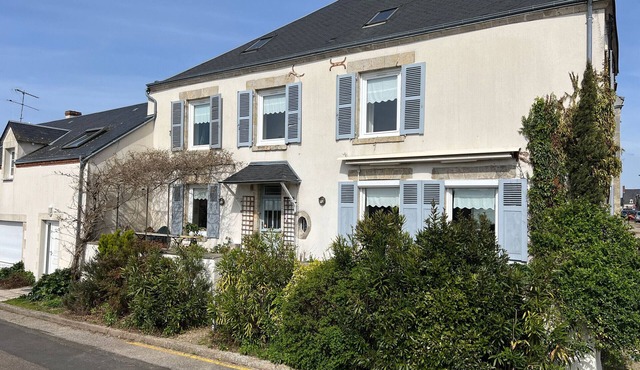Family cottage with terrace and Loire views