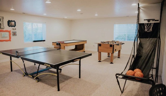 Family Centered Basement | Game Room | Projector