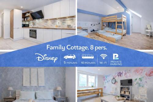Family Cosy Cottage 3 ch 2 sdb, 5 minutes Disneyland!