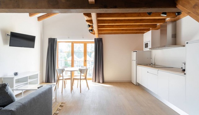 Family apartment with garden view and chill-out cube in the garden
