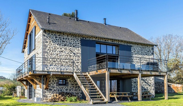 Family farm at the foot of Auvergne volcanoes
