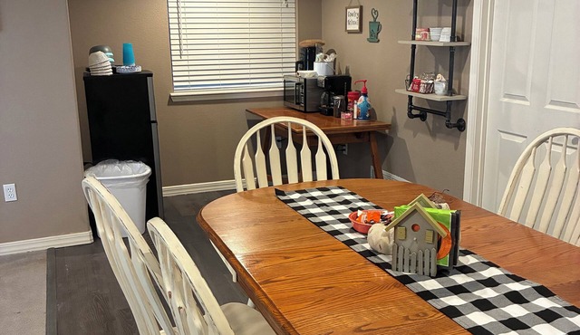 Family farm stay in a walkout basement
