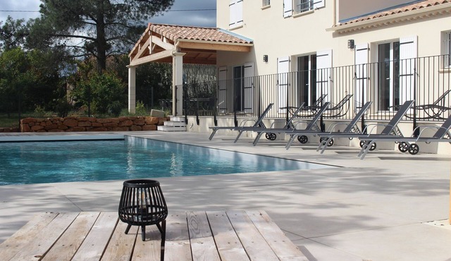 Family house on the heights of St Julien de Peyrolas near the Ardeche