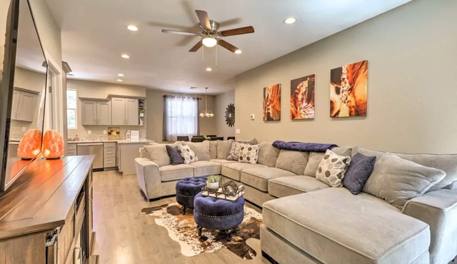 Family friendly 4 bedroom townhome with attached 2 car garage & summertime A/C!