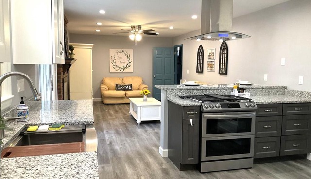 Family-Friendly 4 bedroom home with game room.