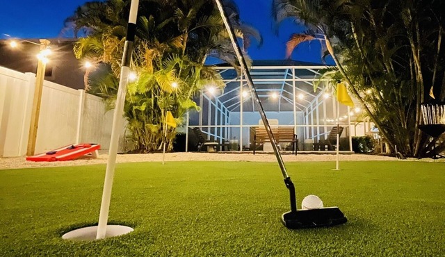 Family friendly activities for all ages! Pool, Golf, Corn-Hole, Fishing & more!