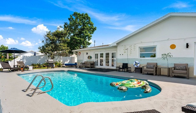 Family-Friendly Canal-Front Pool Home Near River & Beach! 🌴