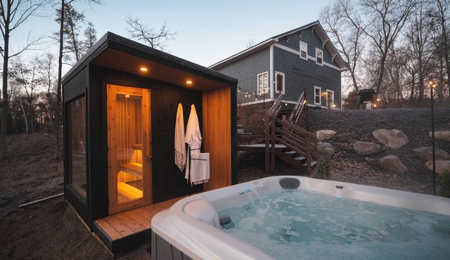 Family-Friendly Cabin with Hot Tub, Sauna, Firepit with Loft, Sleeps 12