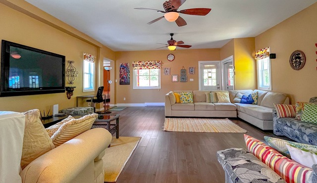 Family-friendly experience with beach on a private lake and trails on 135 acres!