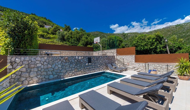 Family Friendly Home with Private Heated Pool & Basketball Court