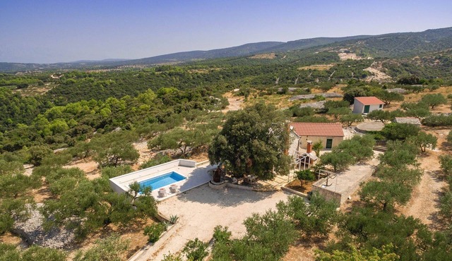 Family friendly house with a swimming pool Pučišća, Brač (K-21243)