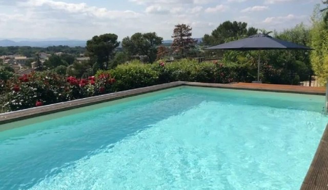 Family home with swimming pool in a renovated farmhouse, magnificent views