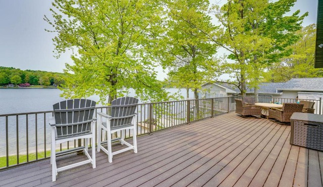 Family Home on Crystal Lake with Private Beach!