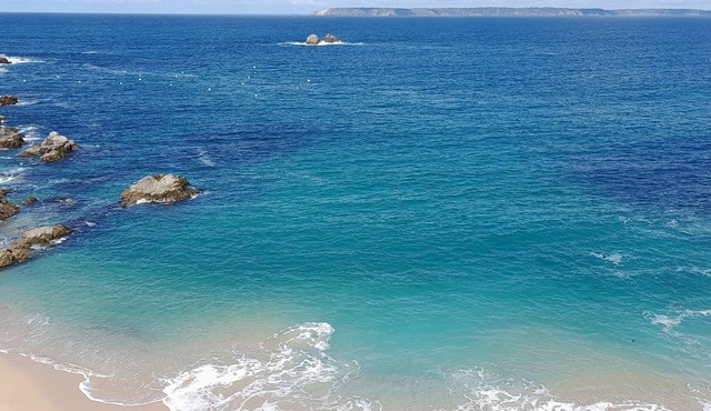 Family home, sea view, garden with trees