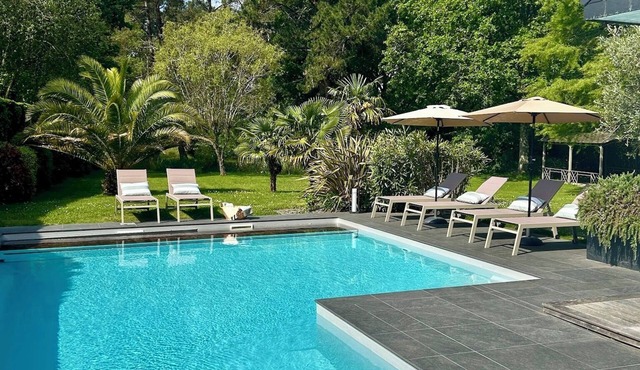 Family home with large heated pool and jacuzzi