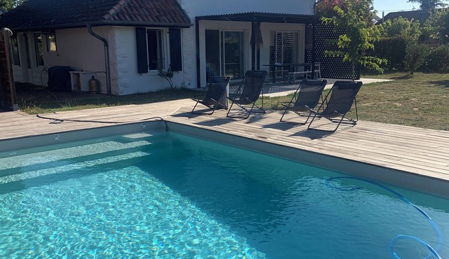 Family house 12 guests with pool near Ocean /Contis Cap Homy beaches