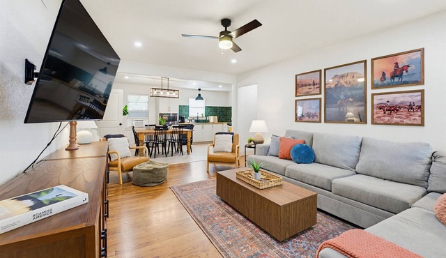 Family-Ready 3BR + Backyard Near the Square