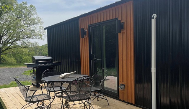 Family style cabin with pond and orchard near the Buffalo National River