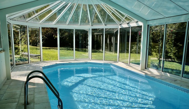 Family villa with heated indoor pool and large enclosed garden